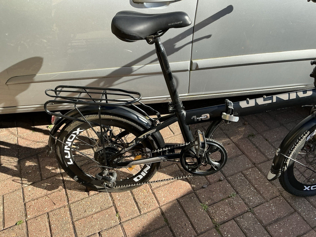 Genio Lenox 1.0 Folding Bike 20" Wheels Black. Spares Or Repair