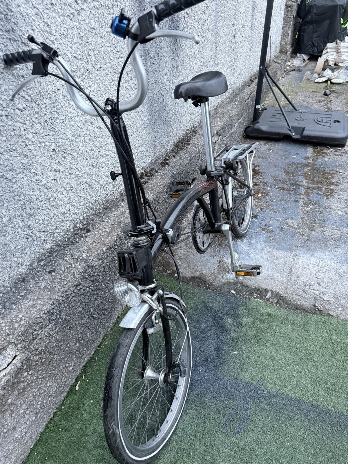 Vintage Brompton Folding Bike Made in England 3 Speed Rack Model Classic Black