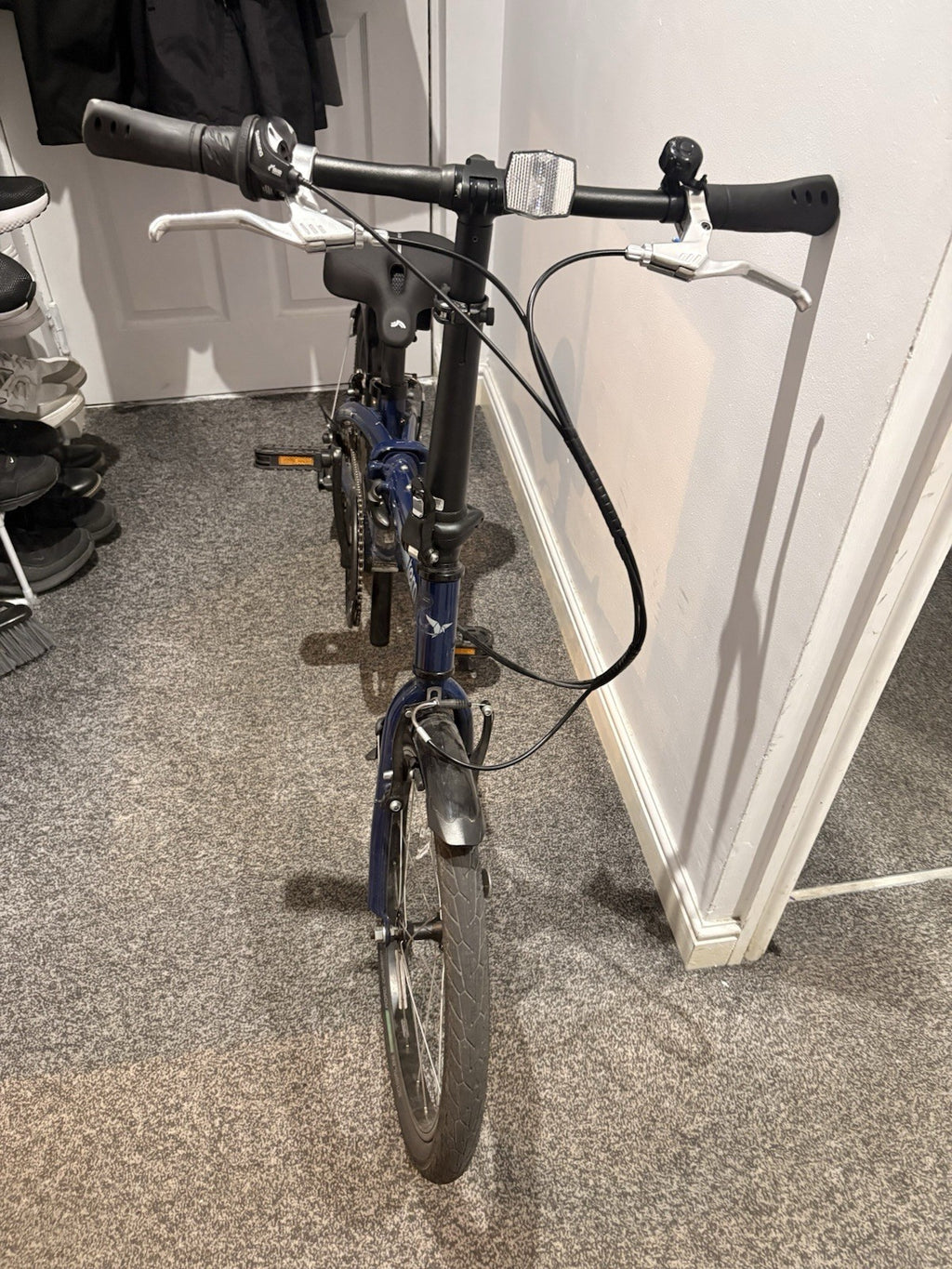 Tern Link B7 Folding Bike 20in Blue/Black Foldable Mudguards Kickstand V-Brake