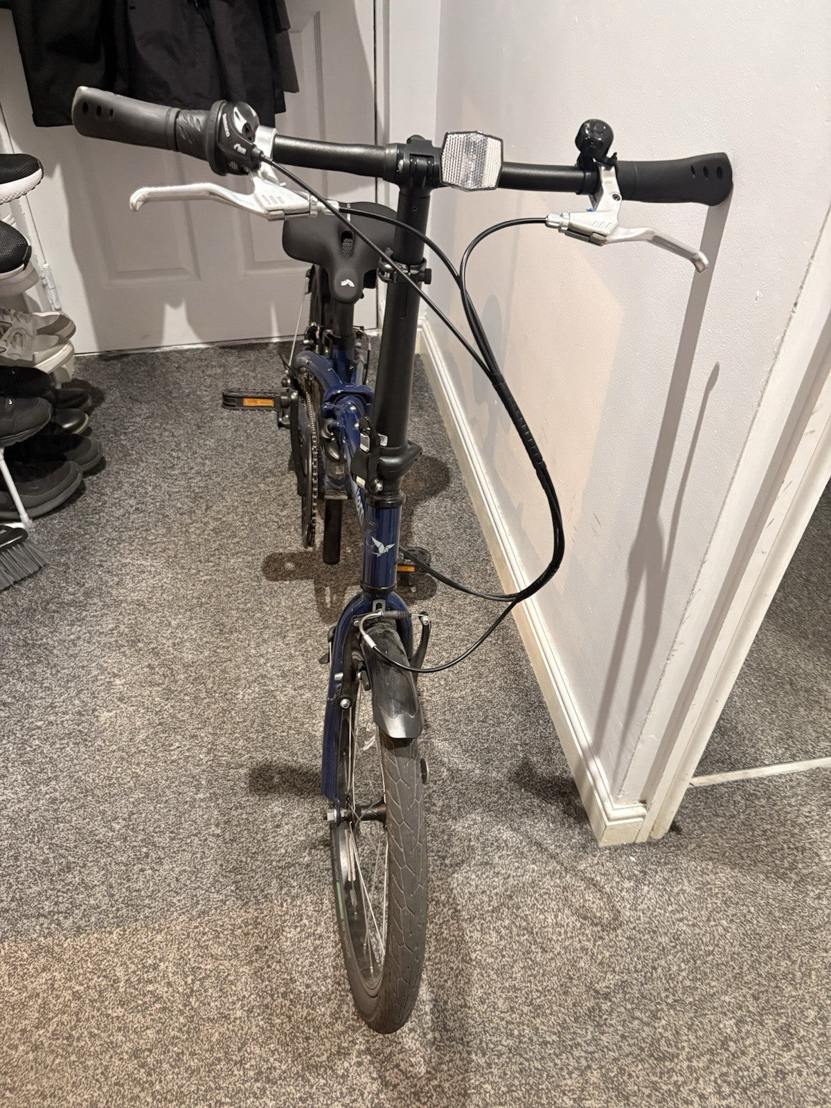 Tern Link B7 Folding Bike 20in Blue/Black Foldable Mudguards Kickstand V-Brake