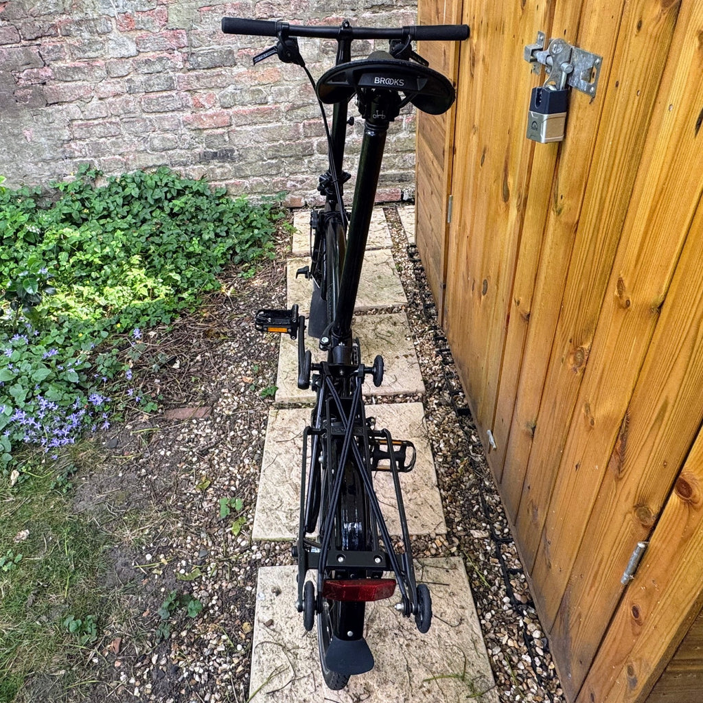 Brompton C‑Line S6L Black Edition Roller Rack – Low Handlebar – 6‑Speed - Brooks