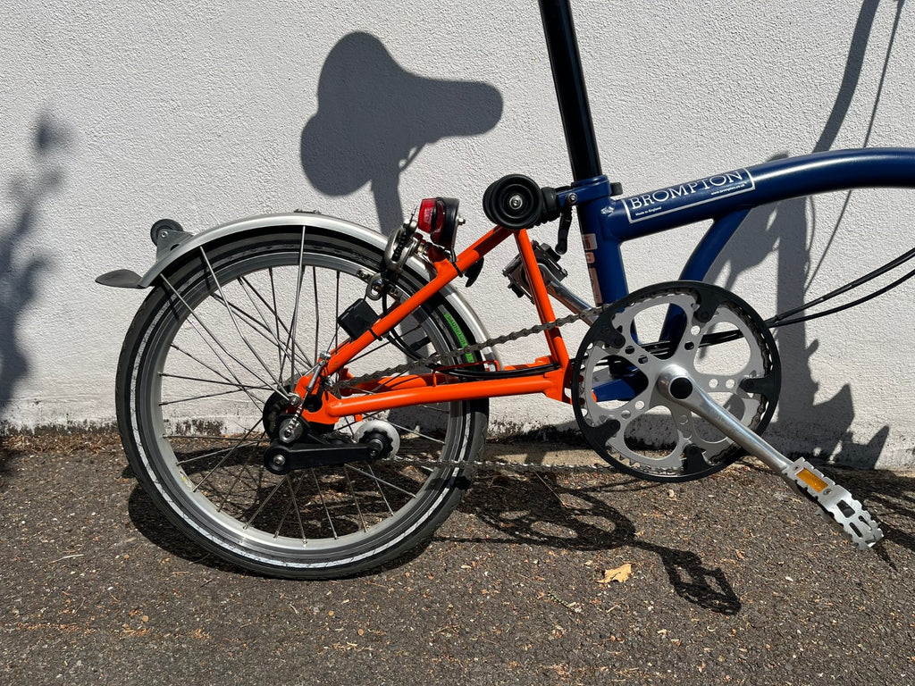 Brompton M3L C Line Dynamo Light 3 speed Navy Blue Red M-type Folding Bike