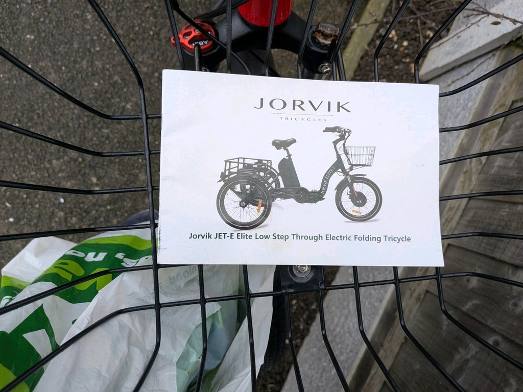 Jorvik Jet E 24 Folding Electric Tricycle, BRAND NEW,24" WHEELS, DELIVERY POSS.