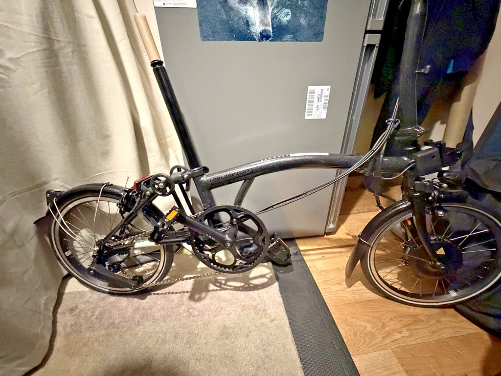 Brompton Electric P Line Urban Folding Bike – Midnight Black