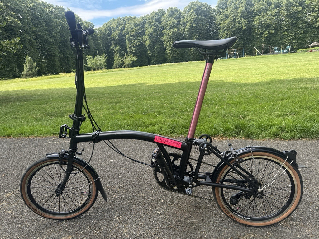Brompton P-line 4 Speed  Custom Wheels  Carbon / Titanium Parts  Black 9kg