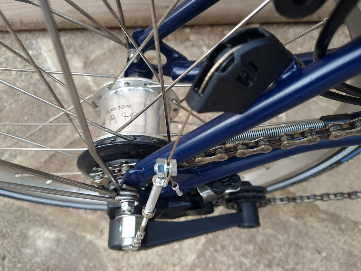 Brompton M6L Folding Bicycle Tempest Blue used in great condition + pump + docs