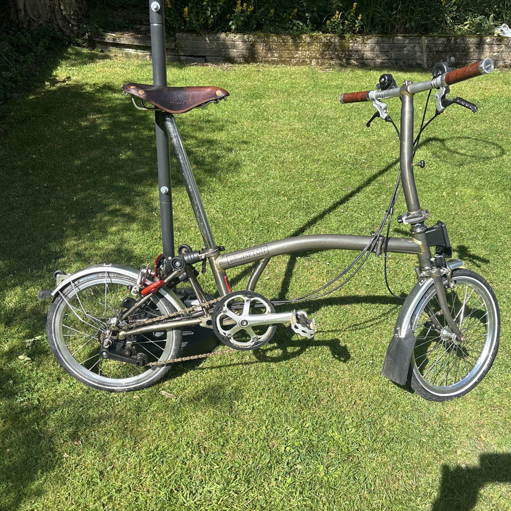 Brompton Folding Bike 6-Speed, Raw Lacquer