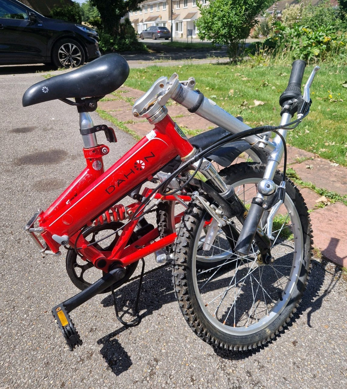 DAHON Fox d6 20 in Folding Bike Red Full Suspension V-Brakes Mudguards