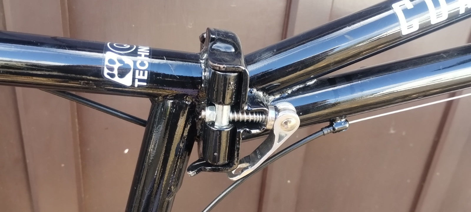 Muddy Fox Compact folding mountain bike.