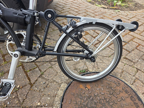 2022 Brompton C Line M3R (3 Speed)  folding bicycle - Black with carry handle