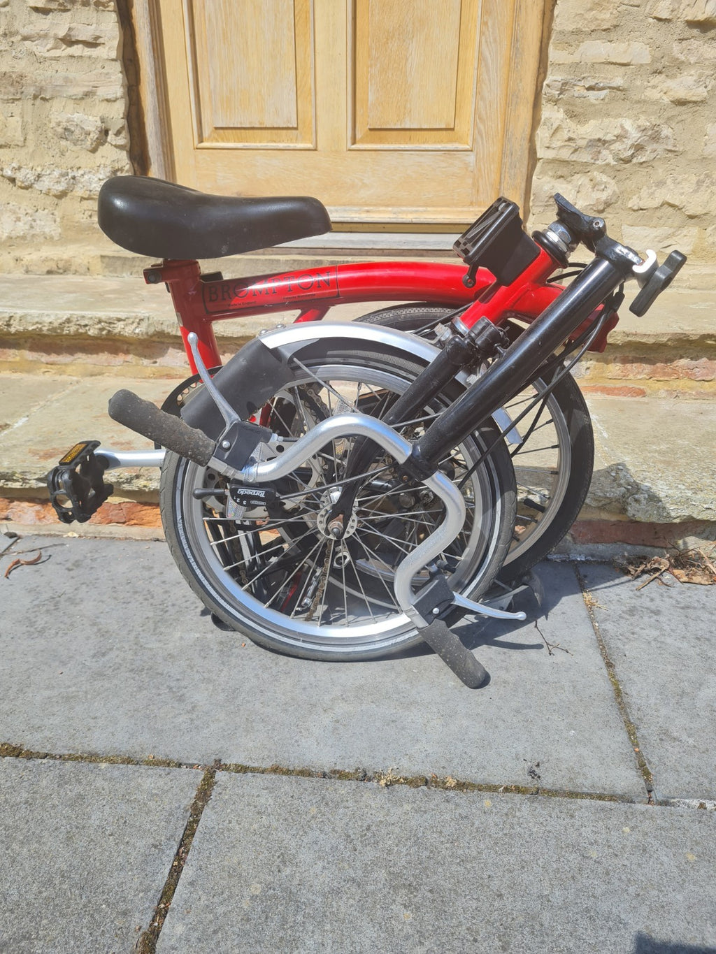 Brompton M3L Folding Bike Red and black