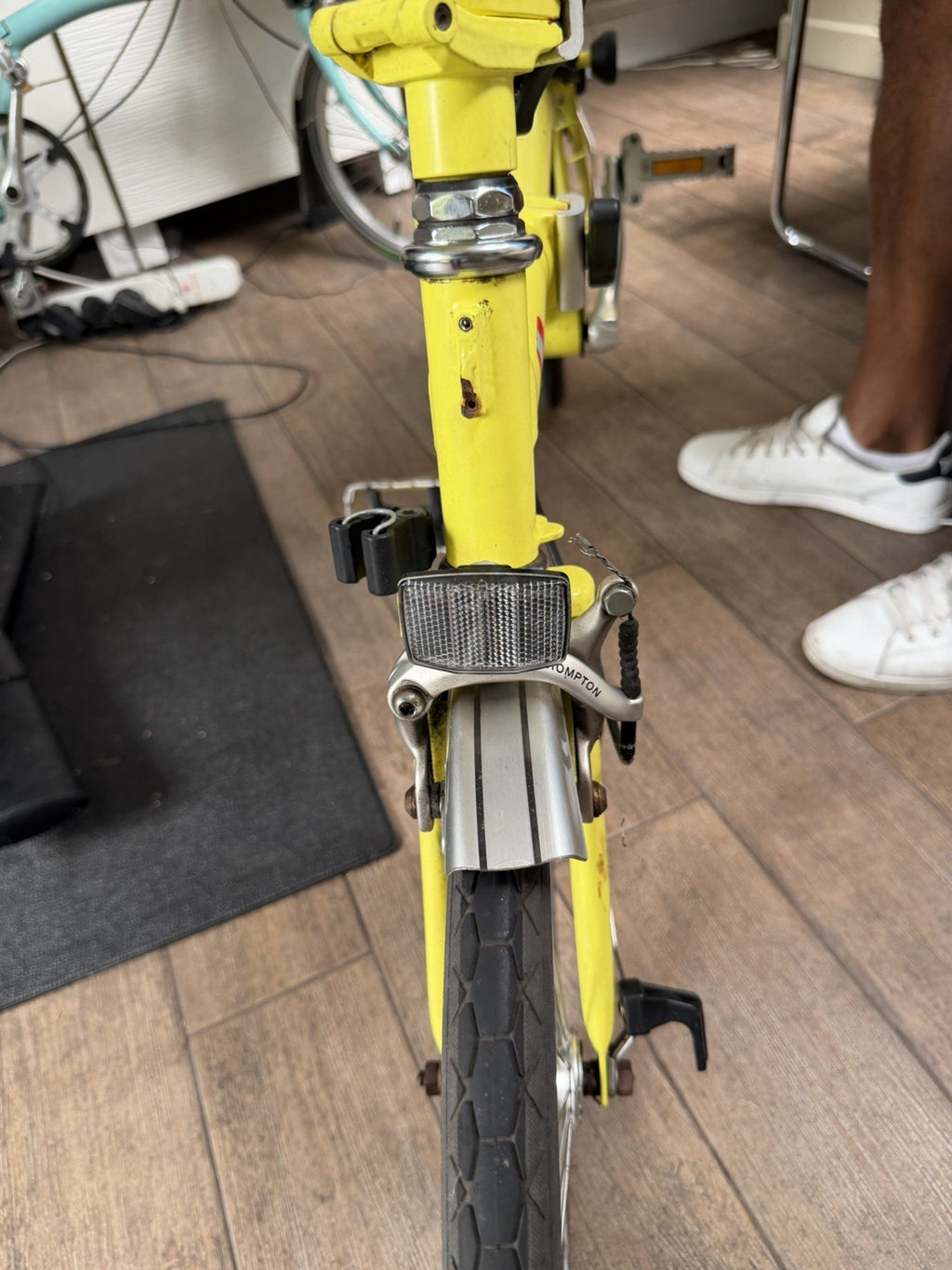Brompton Yellow Folding Bike 16in 3-Speed Caliper Brakes Riser Bar