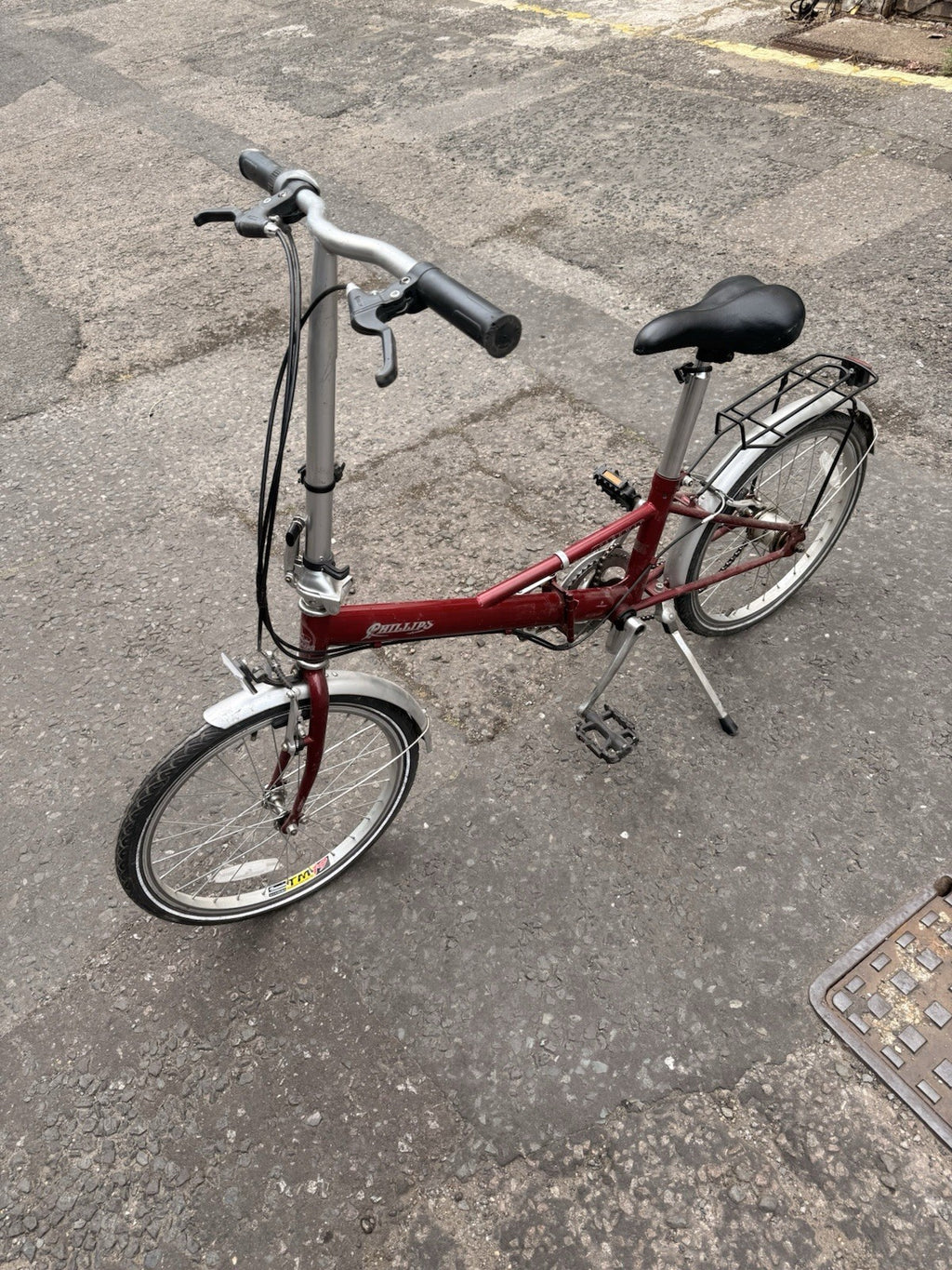 Phillips Sparta Red 20in Folding Bike Rear Rack Mudguards Caliper Brakes