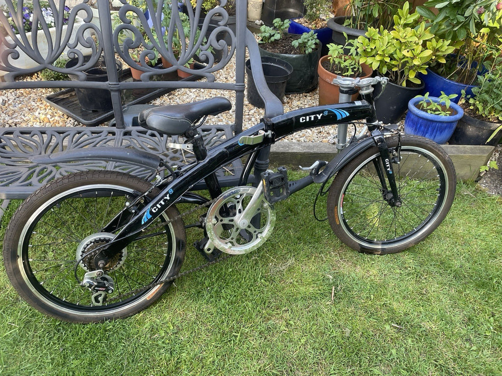 City 3 Q5 Fold Up Bicycle Black 20” Wheels Good Condition