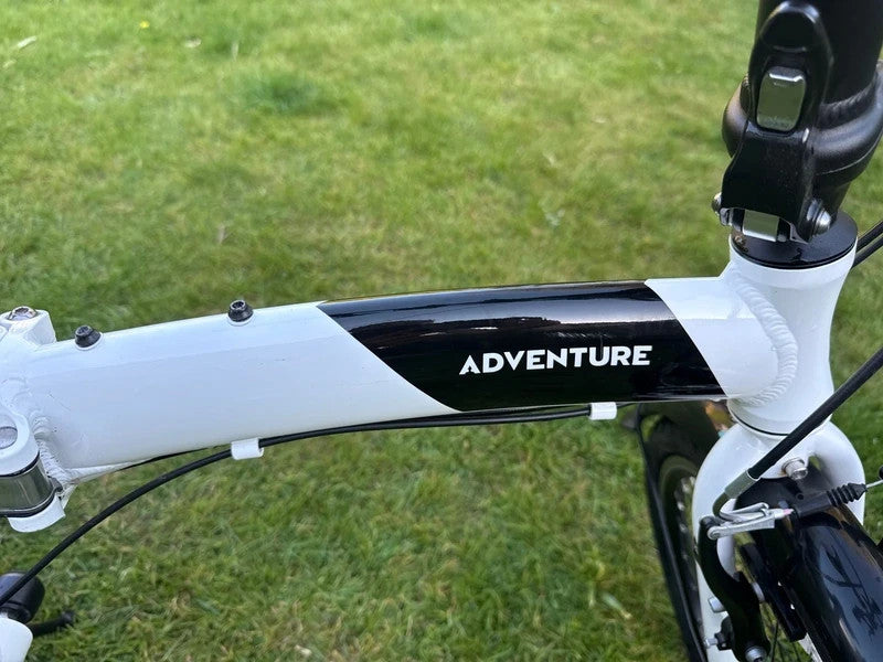 White Folding Bike Foldable City Bike for Adult 20" Commute Bicycle 6 Speed Gear