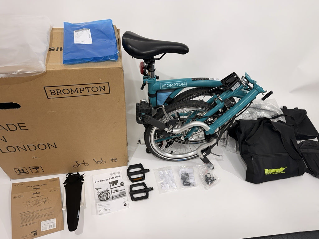 Brompton B75 Folding Bike-Excellent Condition – Upgraded-Accessories, Box & Bags