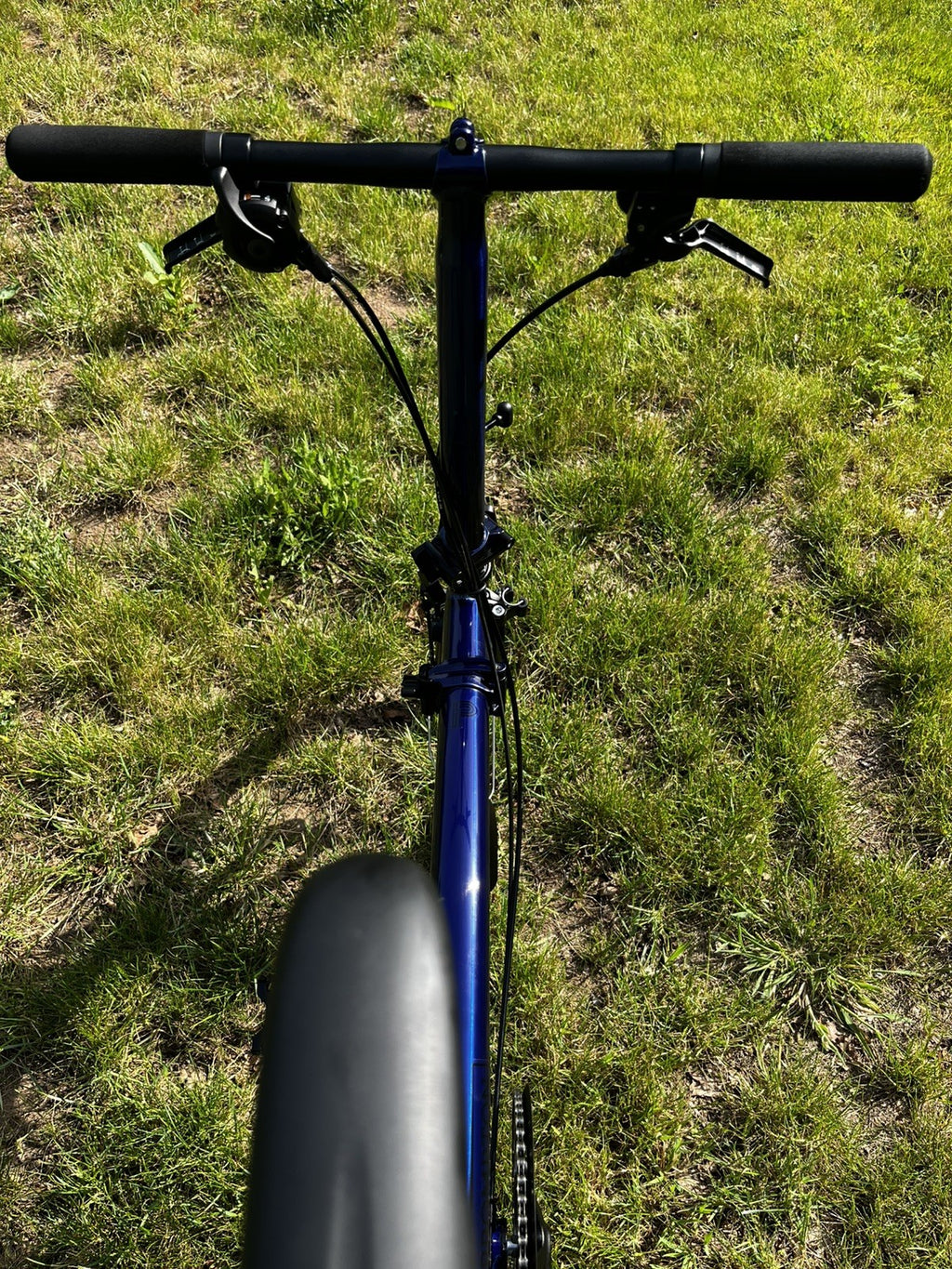 Brompton P Line 4 Speed 2025 Low Handlebar Folding Bike - Bolt Blue Lacquer