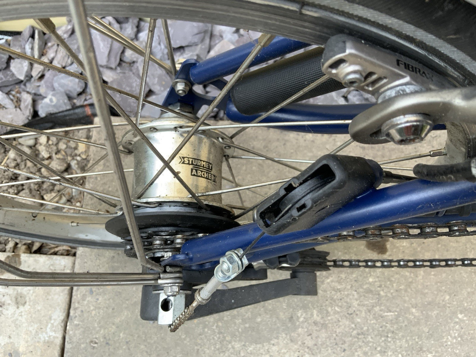 Brompton Folding Bike 3-Speed Blue,  A Bit Dusty As Has Been In Storage A While