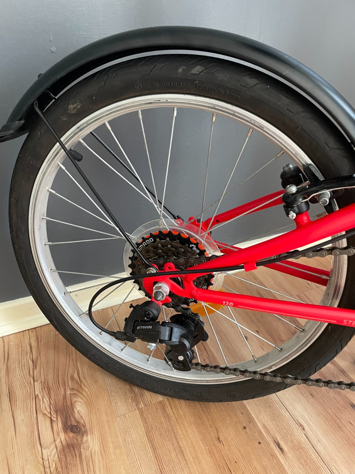 Decathlon BTWIN Tilt 120 Red Folding Bike with Pannier & Bike Accessories