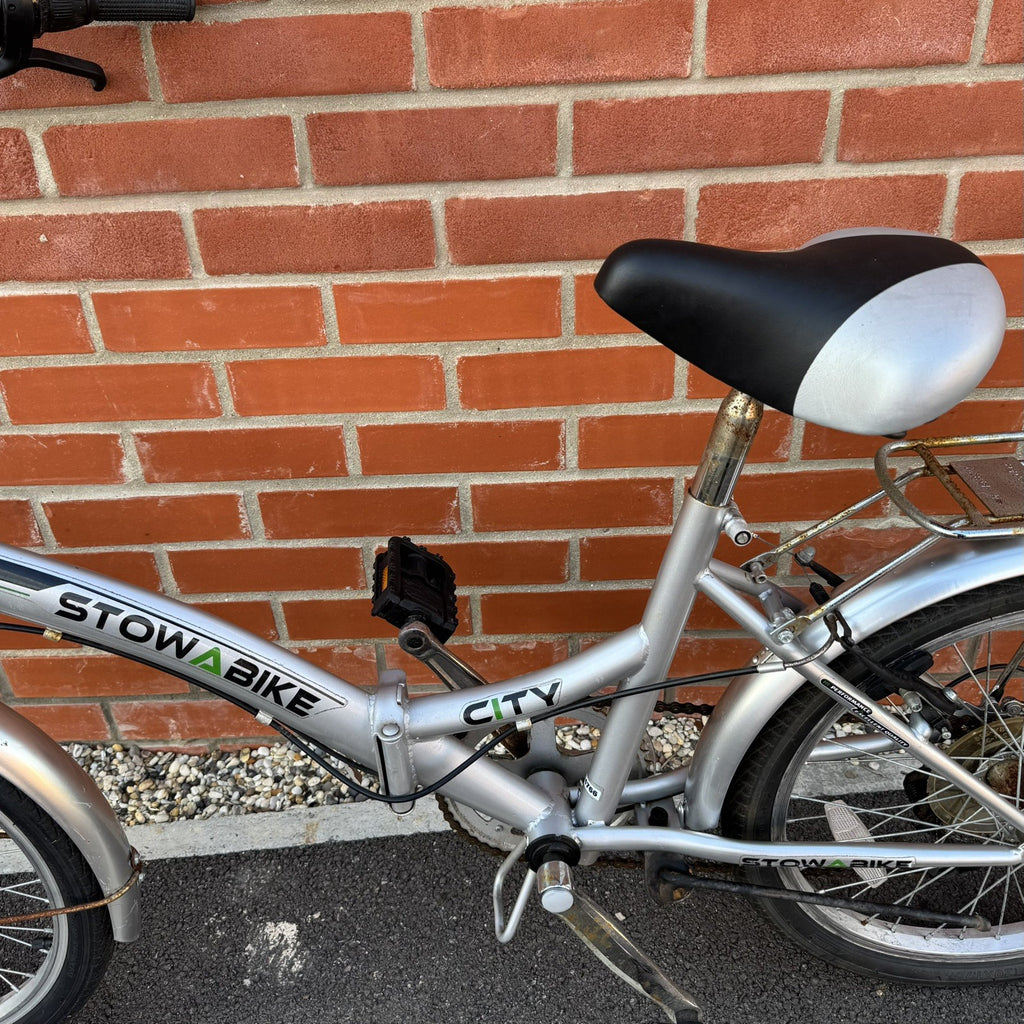 Stowabike Folding City Bike 6 Speed With Rear Rack Commuter Bicycle Foldable
