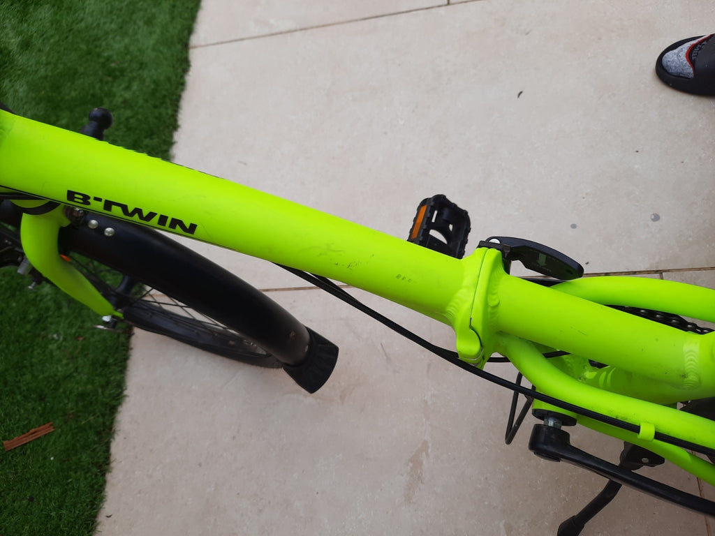 BTWIN Tilt 500 Neon Yellow 7 Speed Decathlon Folding Bike Great Condition Ch65