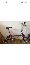 Brompton C Line H6L (6 Speed) folding bicycle - Berry (Excellent Condition)