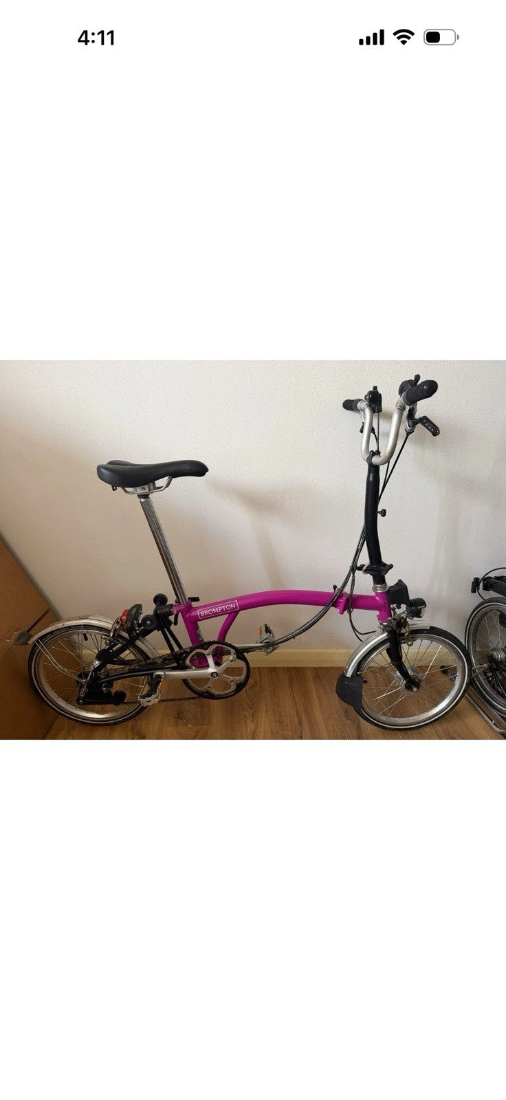 Brompton C Line H6L (6 Speed) folding bicycle - Berry (Excellent Condition)