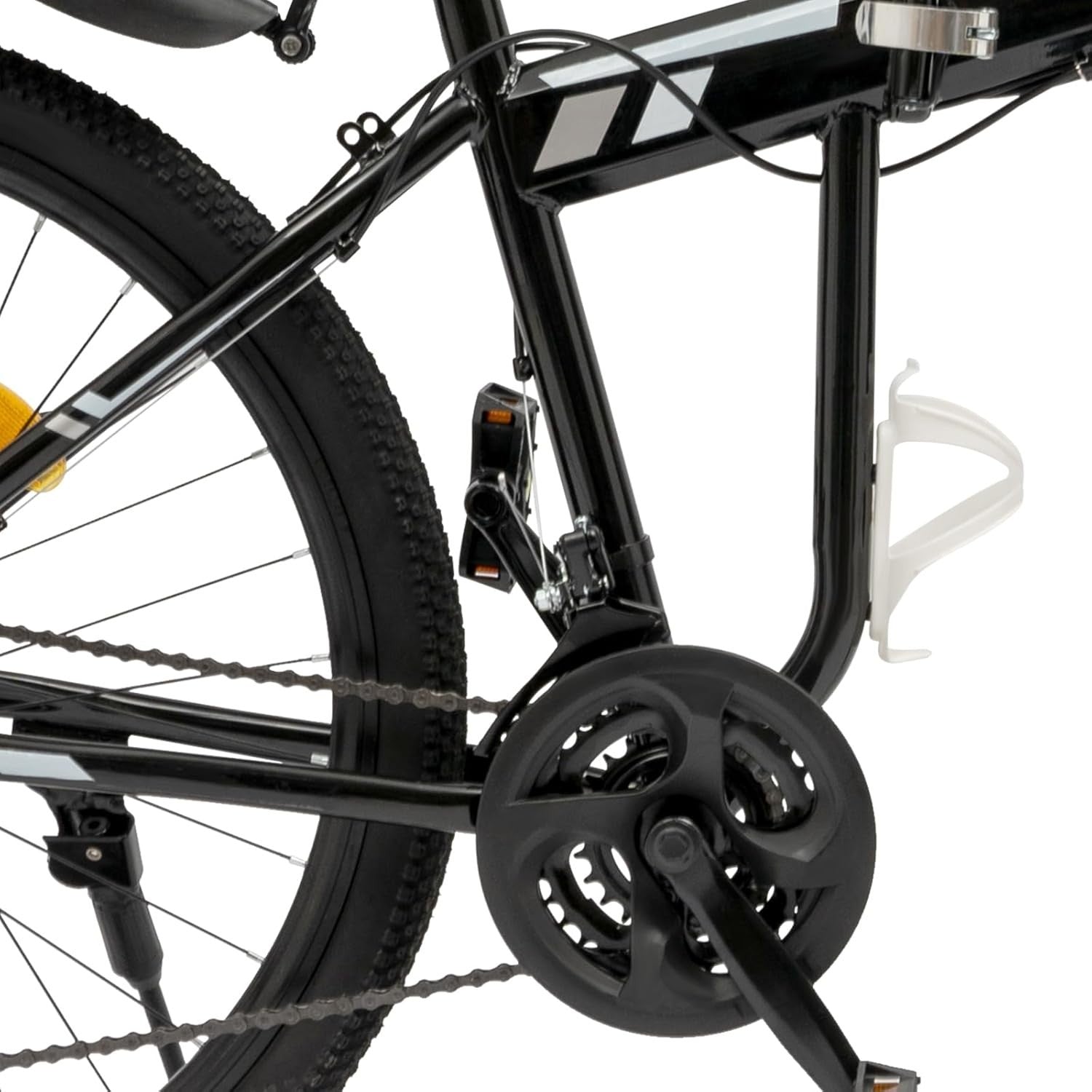 26" Folding Mountain Bike 21-Speed Carbon Steel Frame Disc Brakes MTB