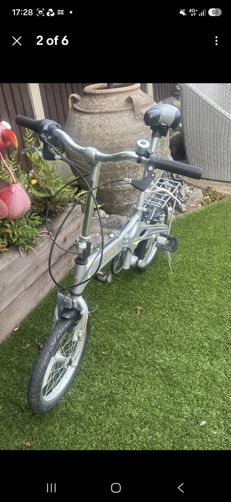 Summit EZ-Fold 20in Folding Bike 8 Speed, Rear Rack, Mudguards, Bell