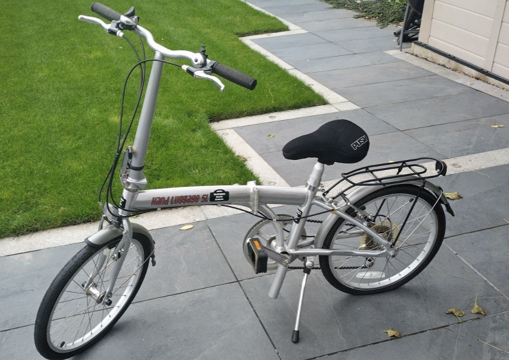 Hand Luggage SL Folding Bicycle in Silver, Brighton Bicycle Company