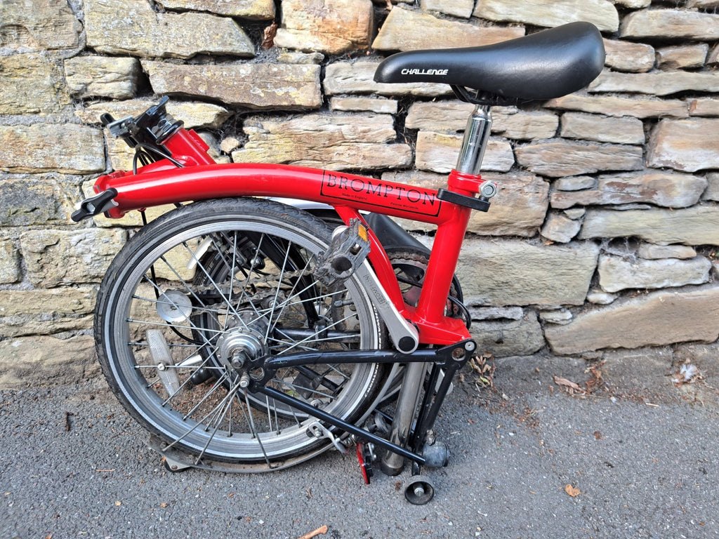 Brompton Folding Bike with 5-speed Hub Gear,  Red & Black