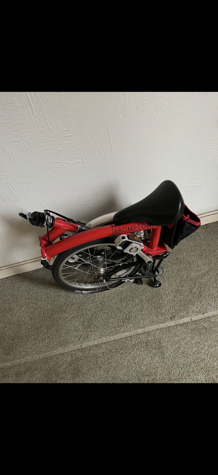 Red Brompton C Line M6R folding bicycle - Mint condition