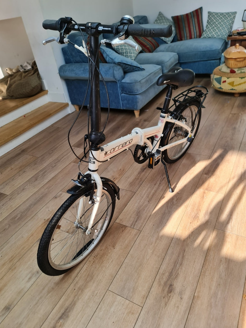 Carrera Transit Lightweight Folding Bike  Aluminium White