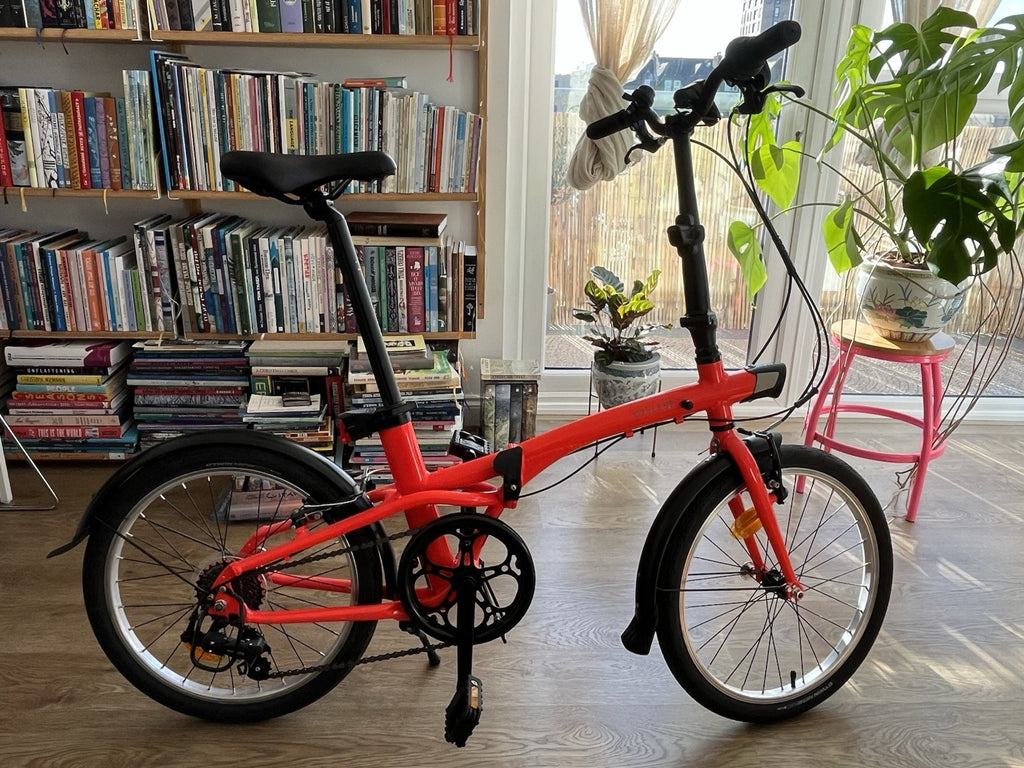 Oxylane 500 Folding Bike - Red