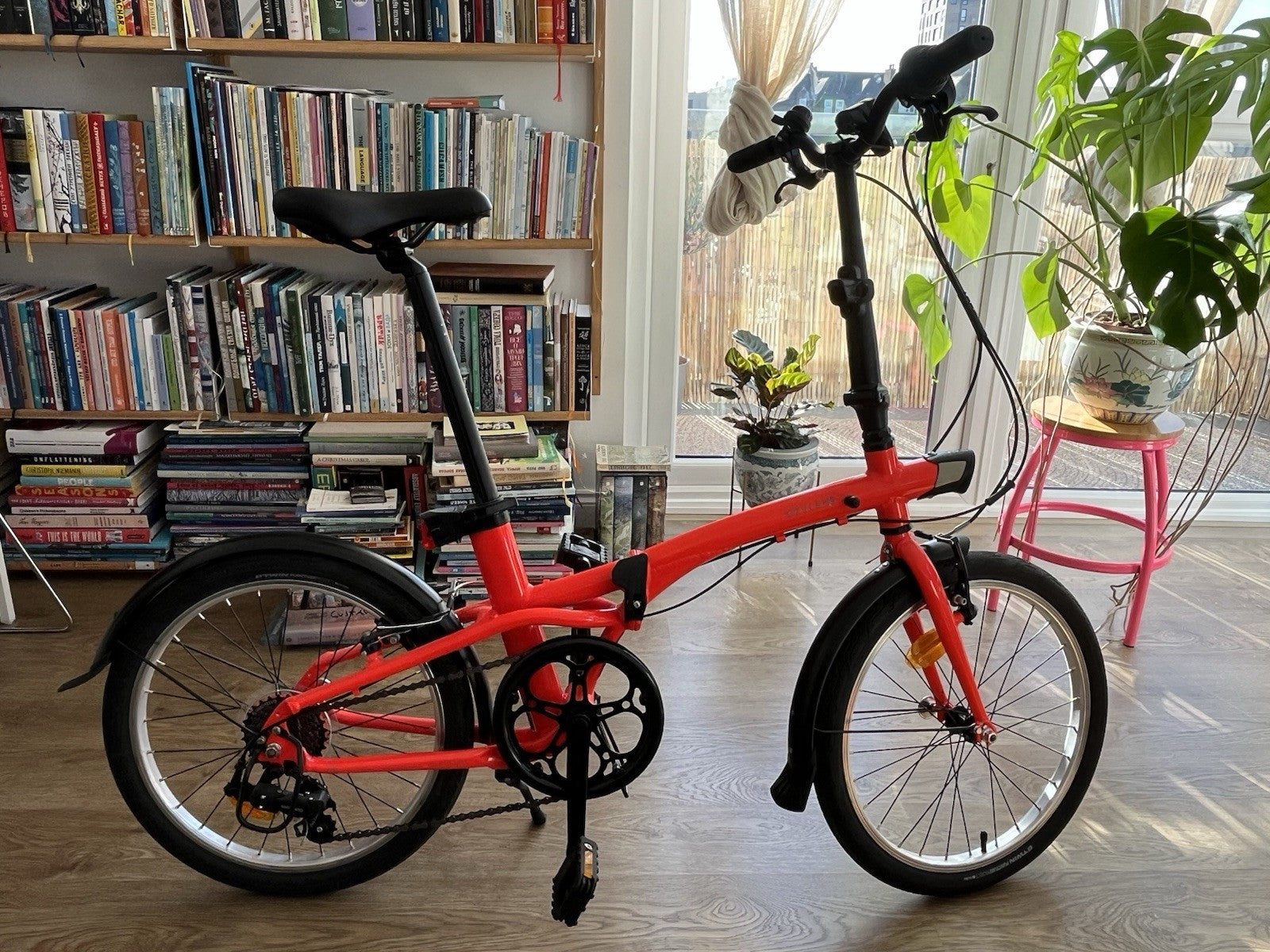 Oxylane 500 Folding Bike - Red
