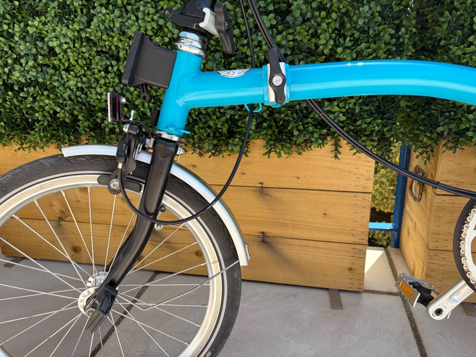Brompton P6L 2018 6-Speed Folding Bike - Lagoon Blue - Immaculate Condition