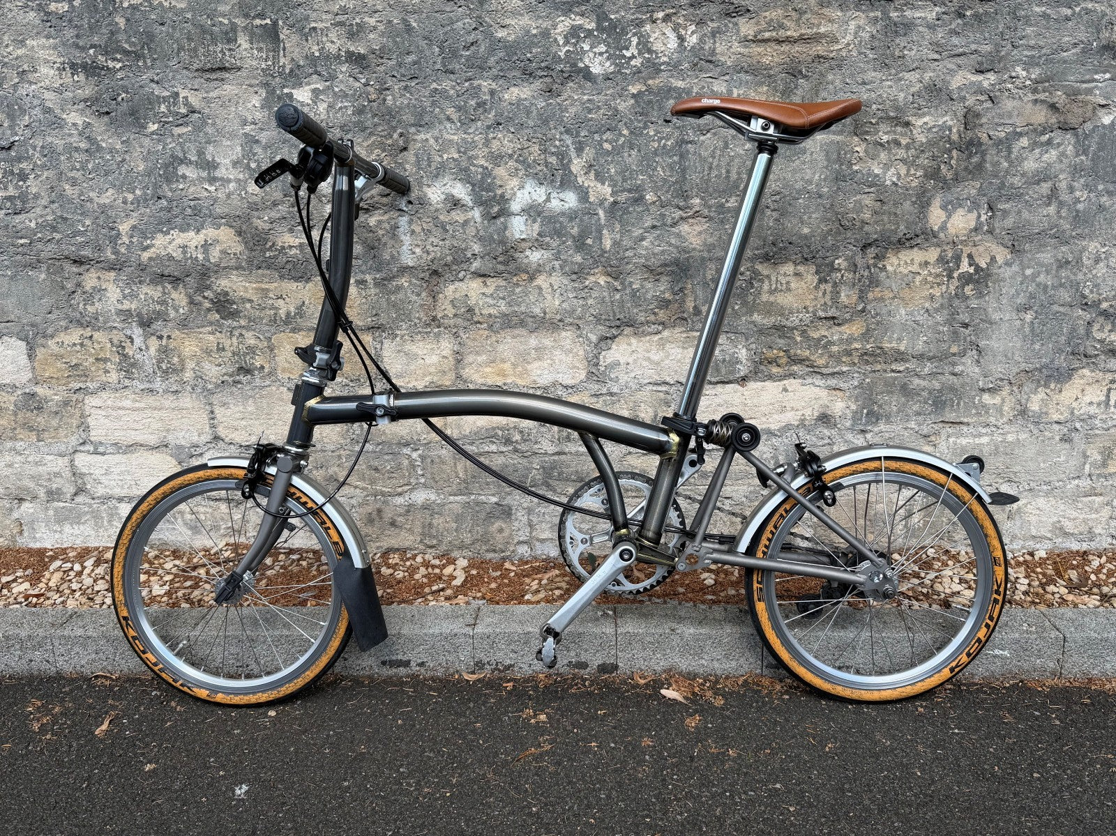 BROMPTON S2LX Superlight in raw lacquer with modifications