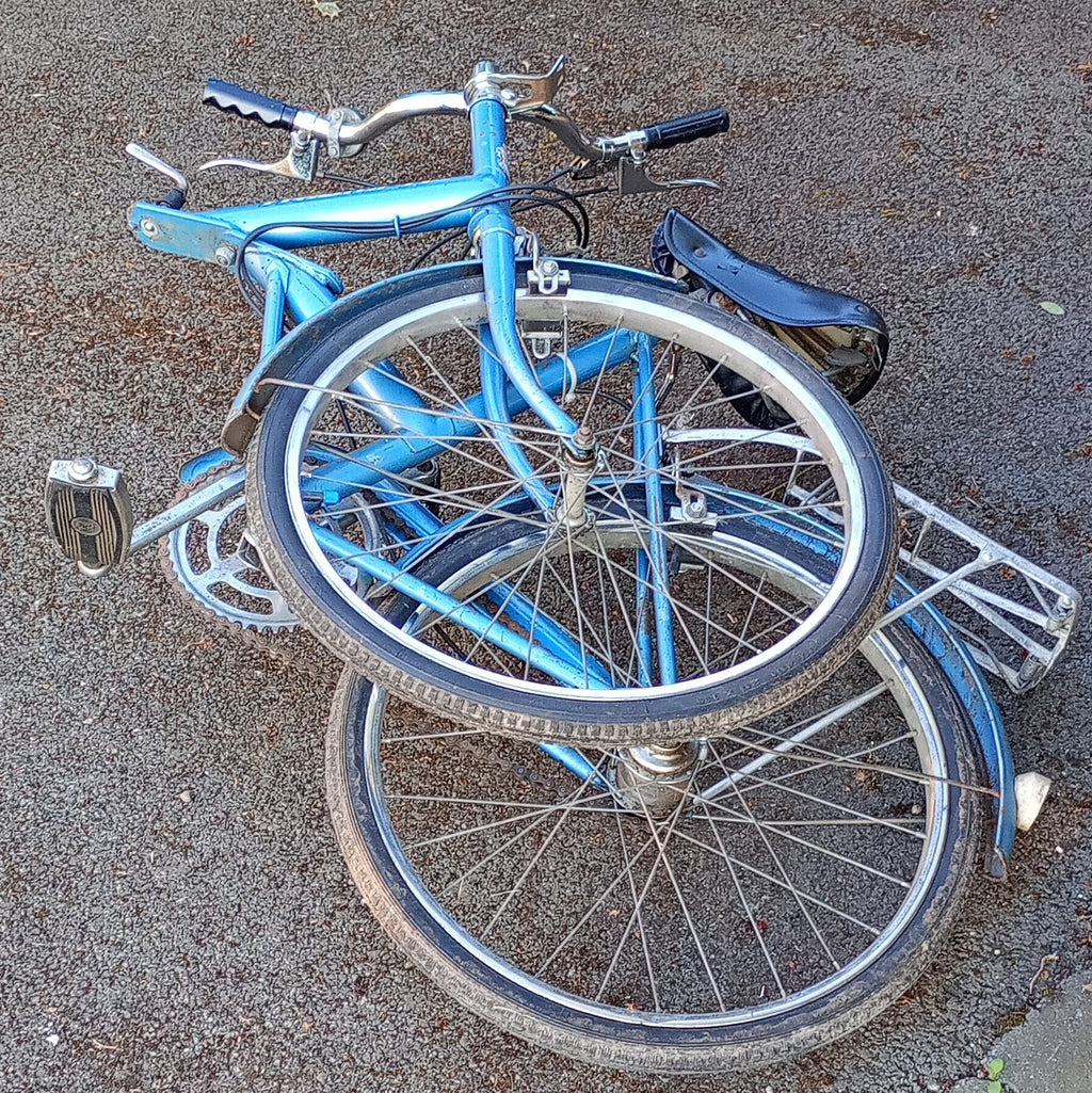 Raleigh Triumph Traffic Master Folding Bike 20in Blue 3 Speed Hub Mudguards Rack