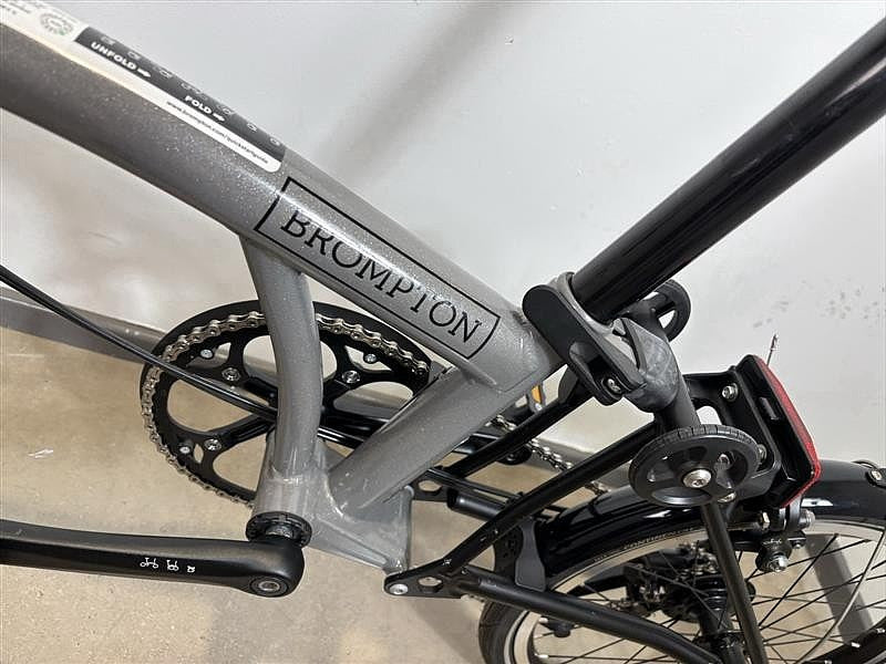 Brompton P Line 4 Speed 2022 Mid Handlebar Folding Bike - Storm Grey