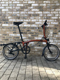 Brompton Flame Lacquer (Black Edition) Superlight Titanium with £400+ of extras
