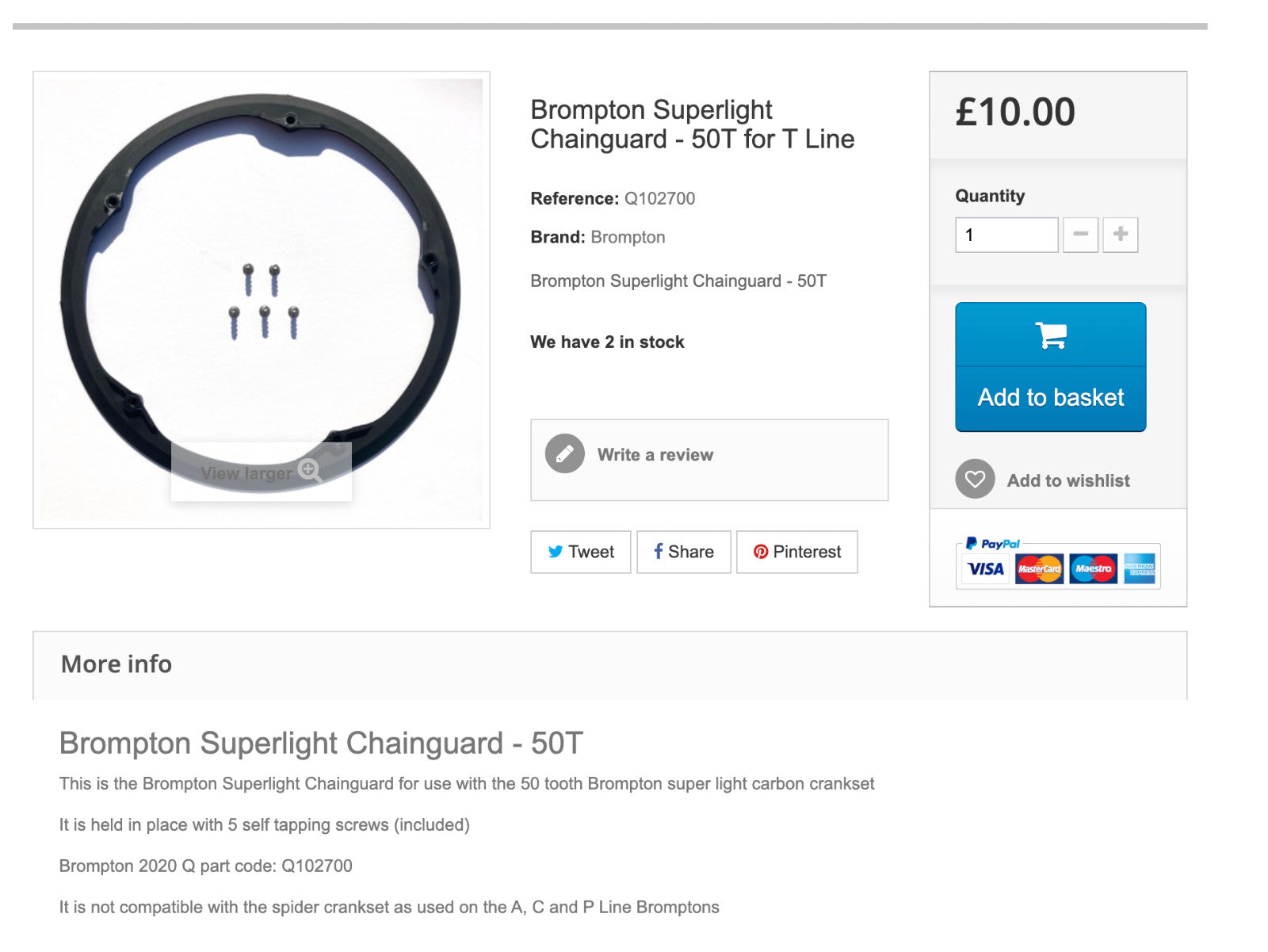 Brompton T line C line A line Stem Bolt Chain Guard Headset Rear Lamp Bracket