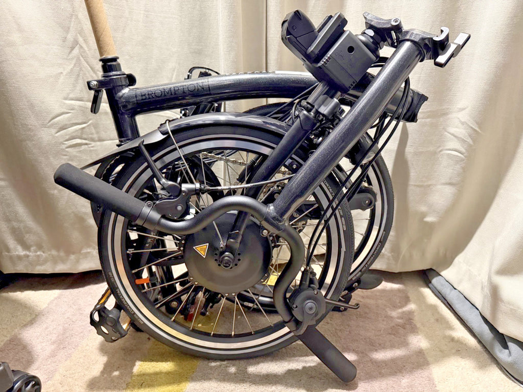 Brompton Electric P Line Urban Folding Bike – Midnight Black
