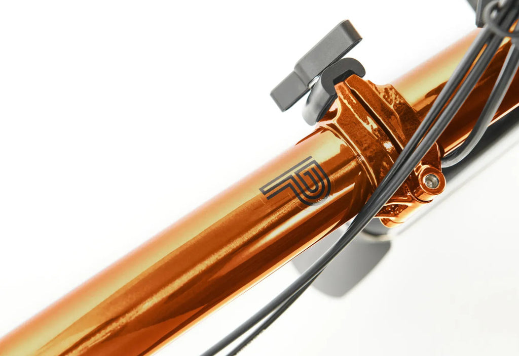 Brompton P Line Urban Folding Bike in Flame Lacquer