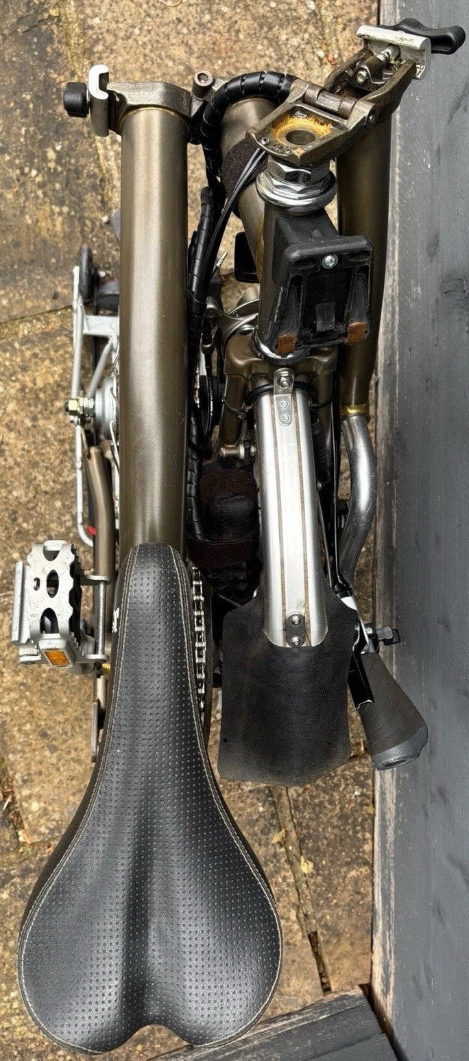 Brompton M3L Folding Bicycle + Assist in Raw Lacquer - Only Light Leisure Use