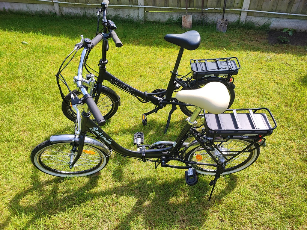FOLDING BIKES HIS AND HERS both with Chargers and Keys