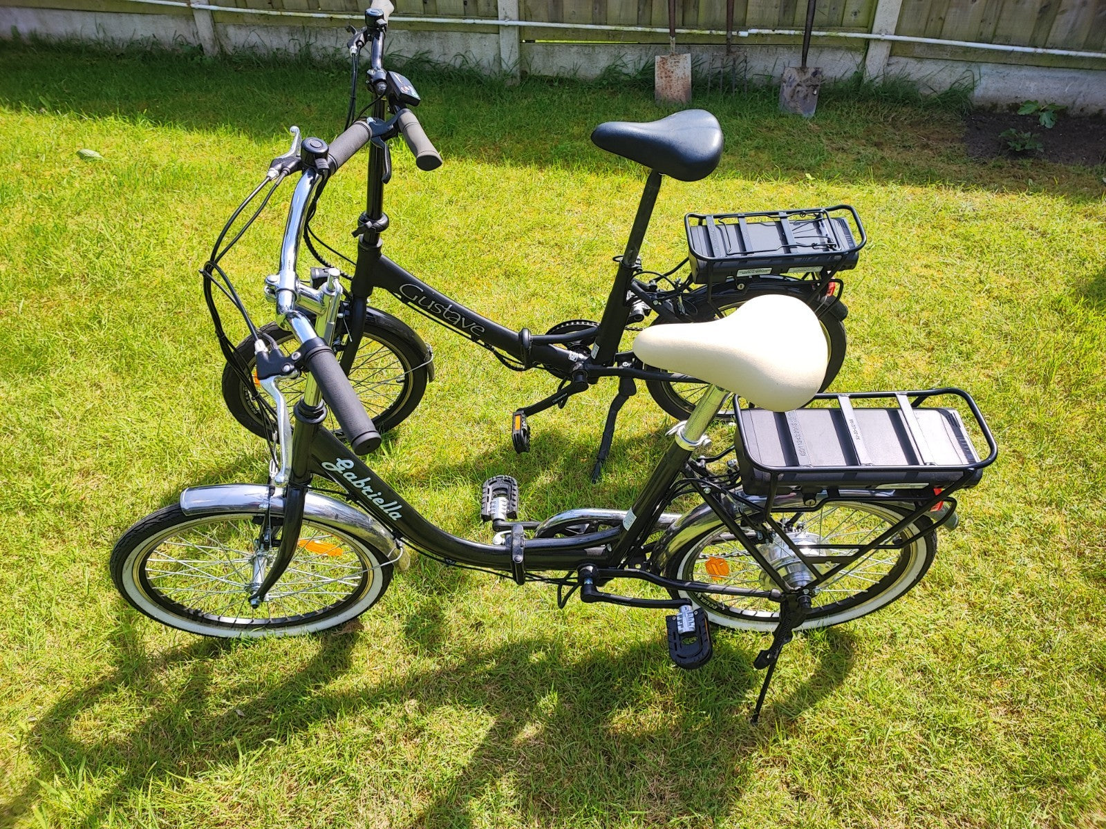 FOLDING BIKES HIS AND HERS both with Chargers and Keys