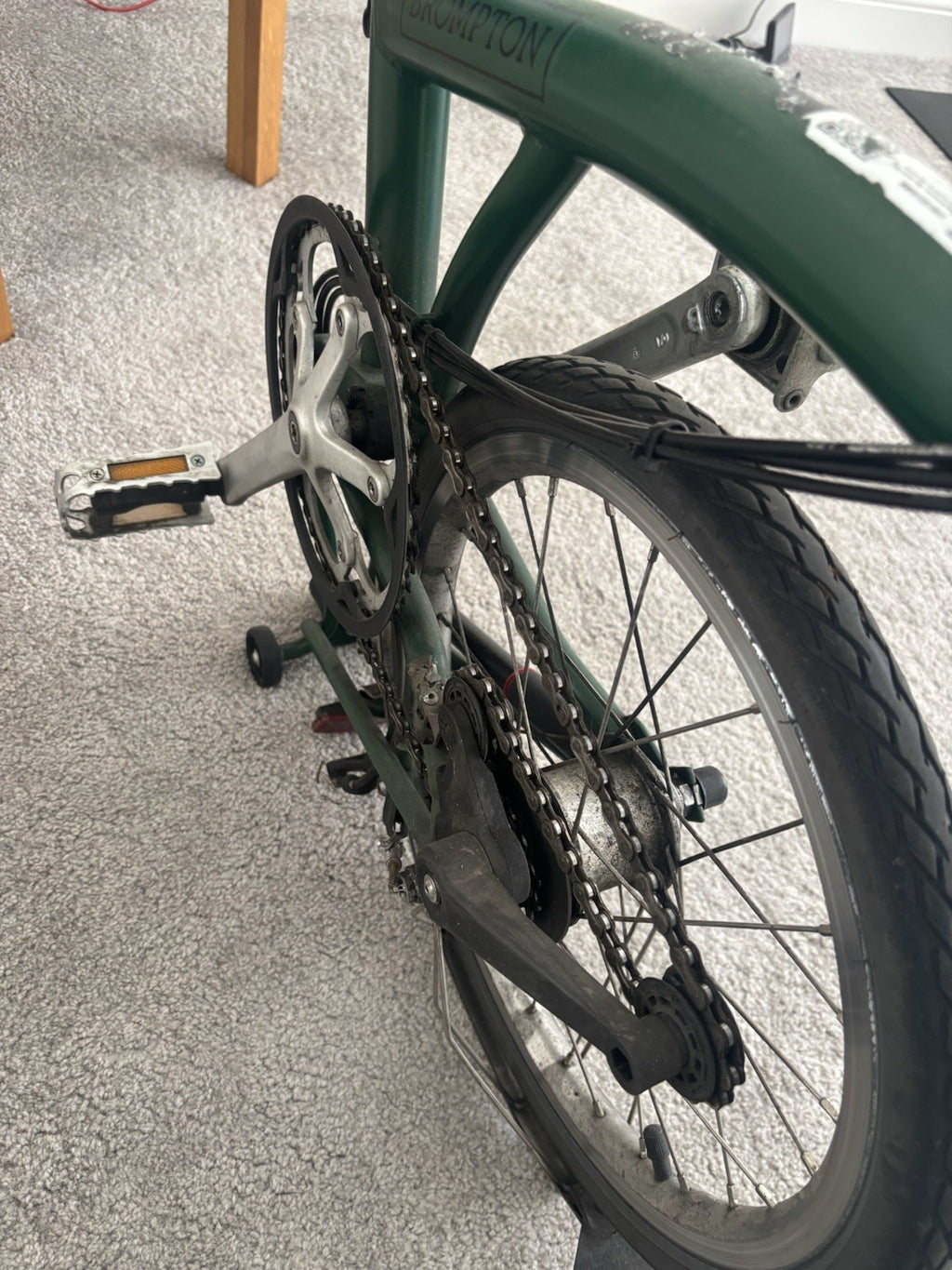 Brompton M6L Folding Bike British Racing Green Brooks Cambium C17, Messenger Bag