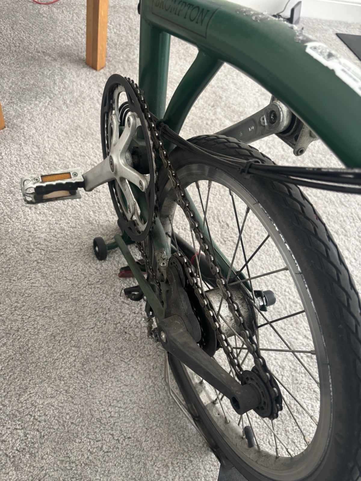 Brompton M6L Folding Bike British Racing Green Brooks Cambium C17, Messenger Bag