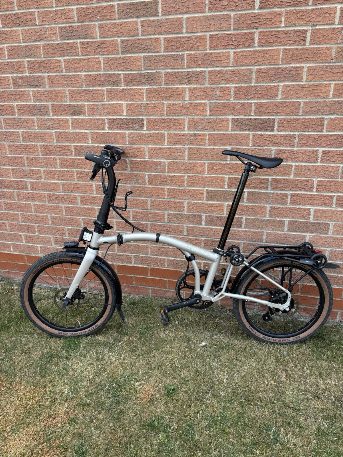 Brompton G Line Medium Folding Bike 8-Speed, Traildust White