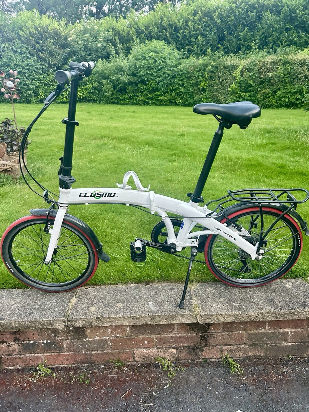 Ecosmo 20AF09W Lightweight Alloy Folding City Bicycle 20" 12kg - White